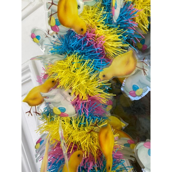 DIY Spring Wreath Base Bunnies Tinsel Garland Wreath Frame Wreath Form xxx - Picture 7 of 8